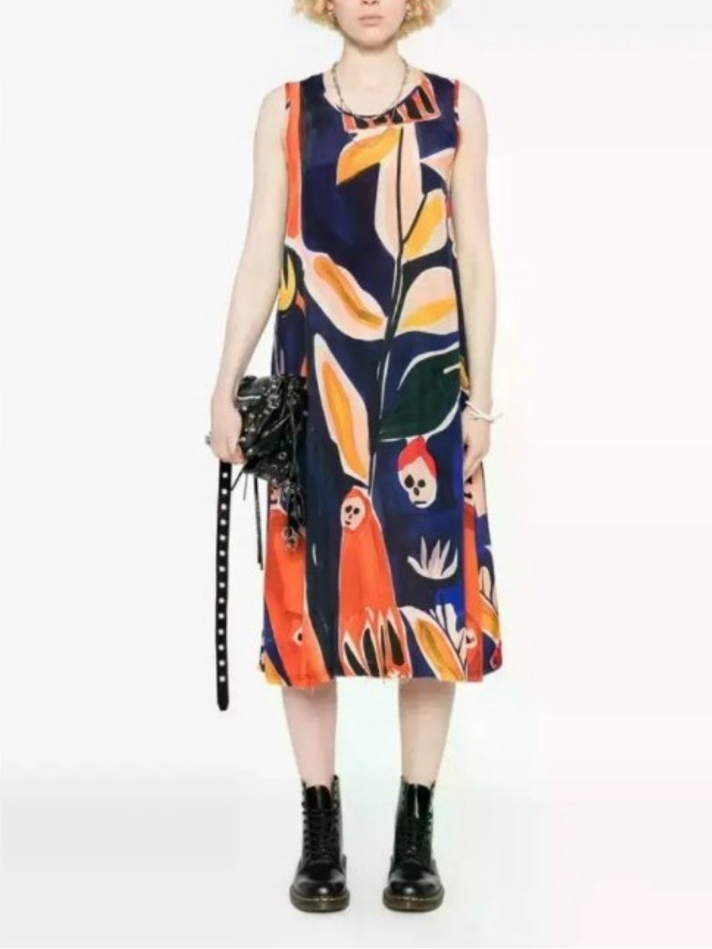 R13 Abstract Print Sleeveless Midi Dress, NWOT, Retail $1798